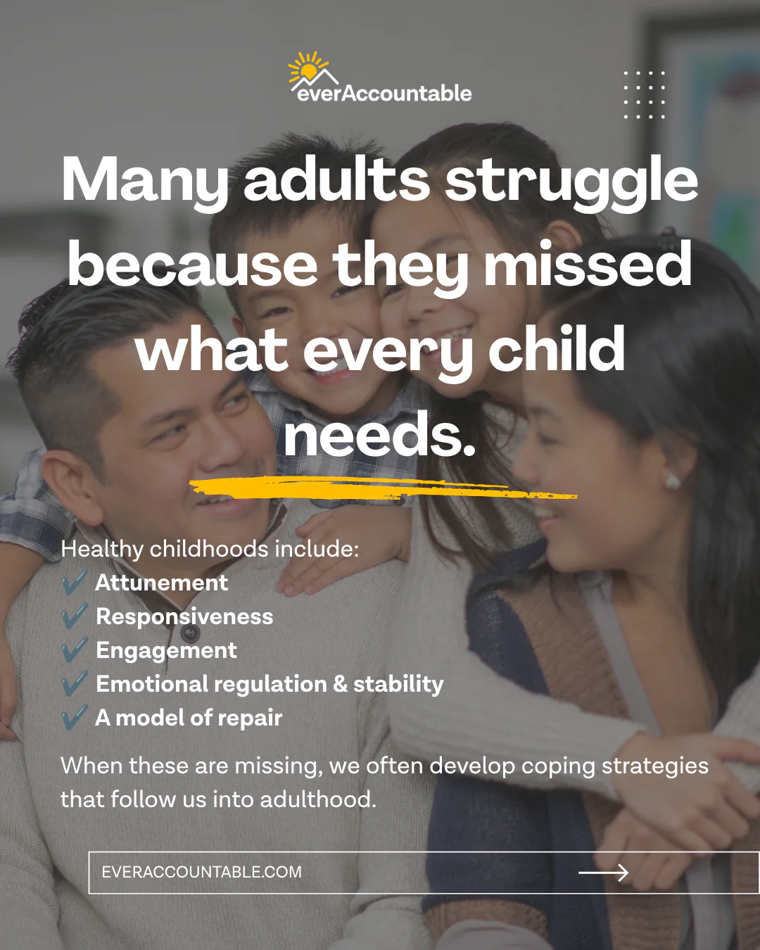 Many adults struggle because they missed what every child needs - signs of healthy parenting - Ever Accountable