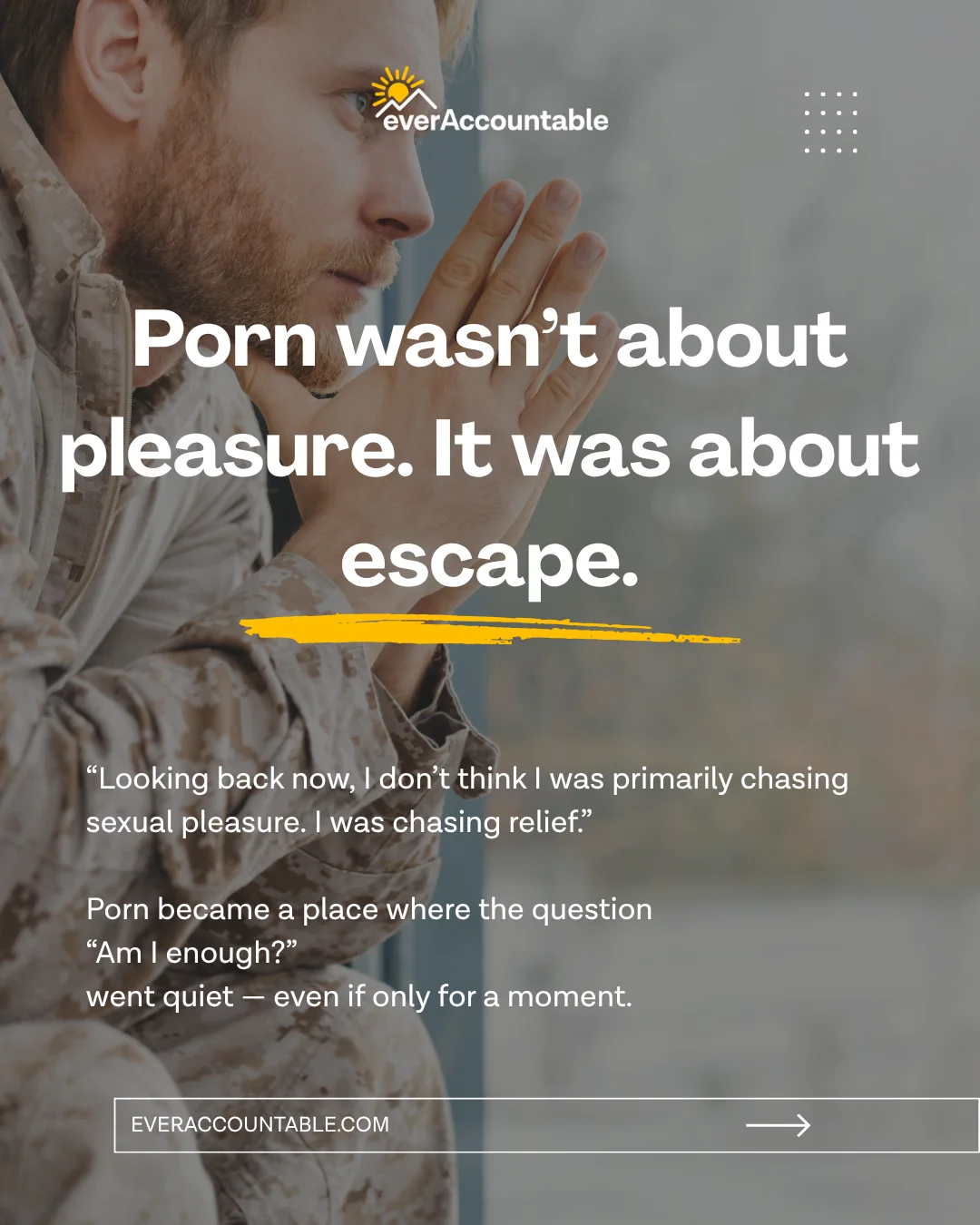 Porn wasn't about pleasure. It was about escape. Sean Brennan on chasing relief, not sexual pleasure, and how porn quieted the question 'Am I enough?'