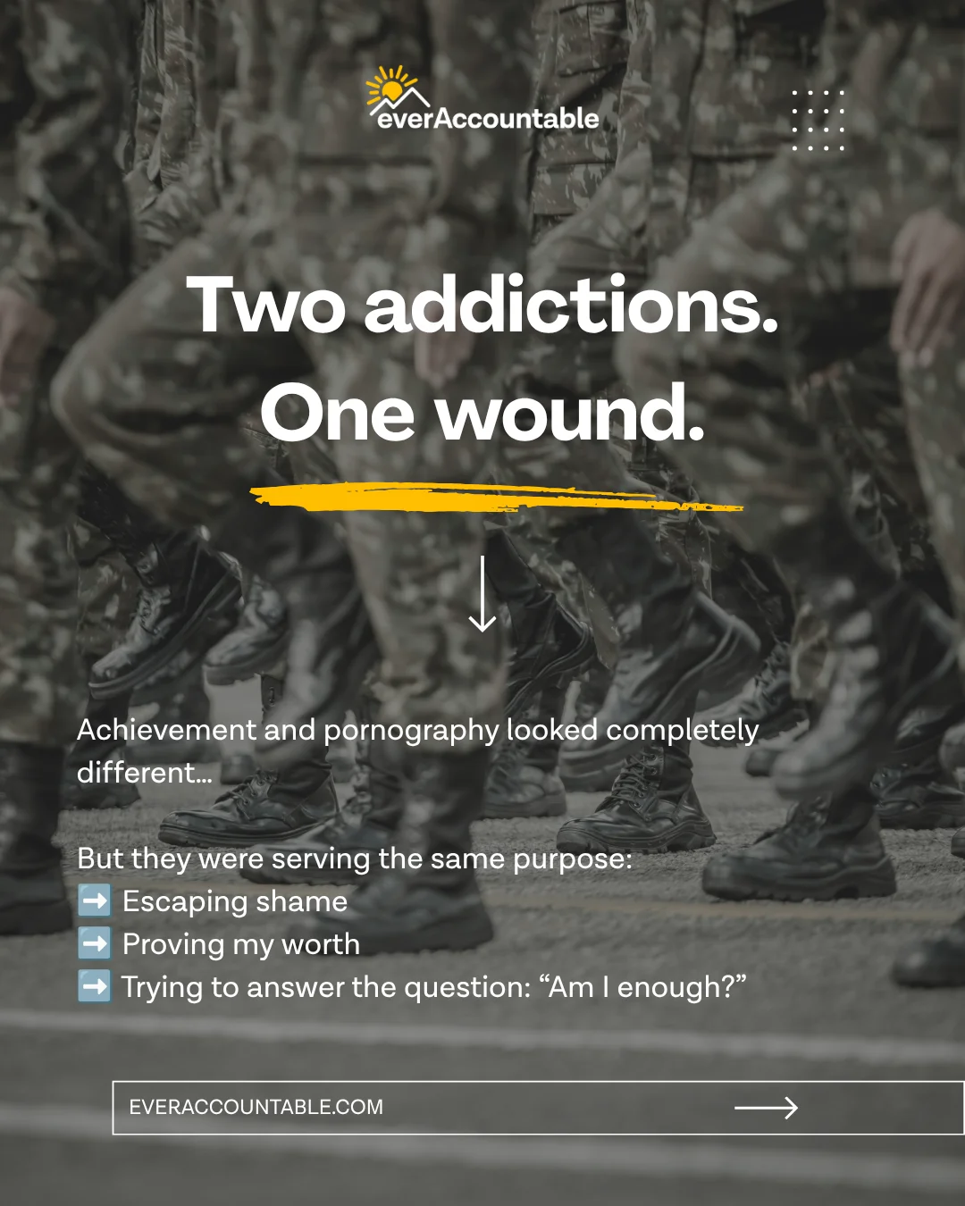 Two addictions. One wound. Achievement and pornography looked completely different, but they were serving the same purpose: escaping shame and proving worth.